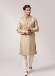 Diwali Star Silk Kurta for Men – Thread & Sequin Embroidered Yoke in 4 Colours 15