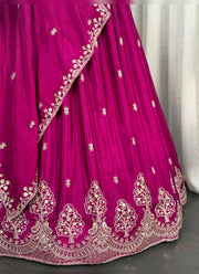 Diwali Tree Motif Lehenga – Chinon Lehenga Choli with Silver Sequin Embroidery & Dupatta 9